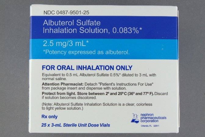 Albuterol Sulfate Inhalation Amps UD 0.083% 25x3 .. .  .  